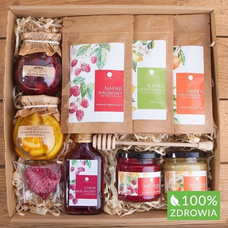 Zdrowy kosz prezentowy